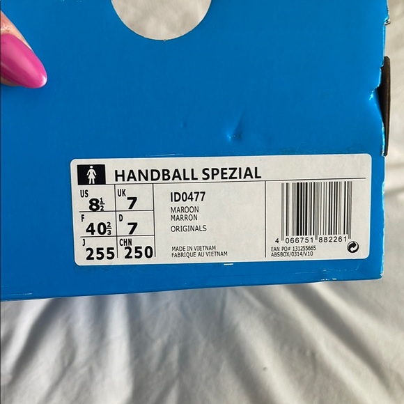 Adidas Samba Handball Burgundy and White Shoes - Picture 4 of 6